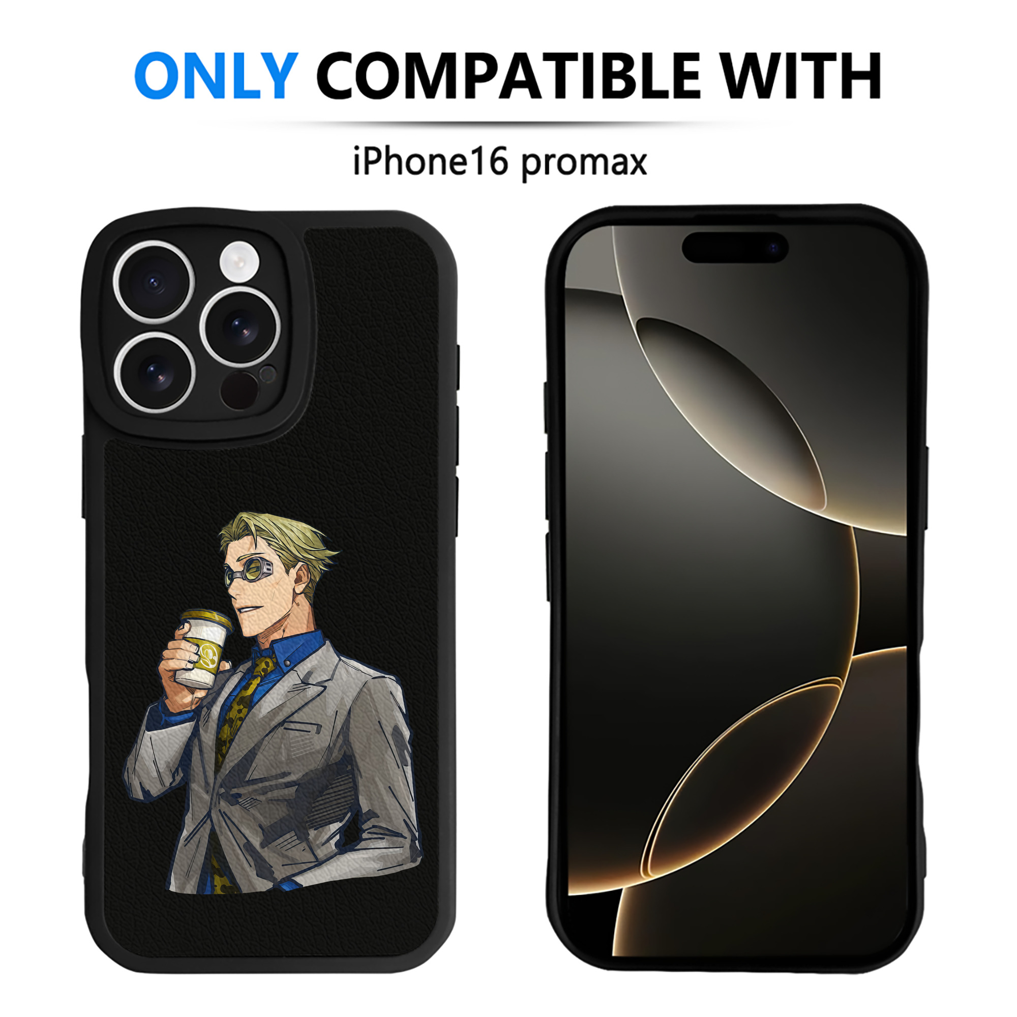 （画像用） 呪術廻戦 Jujutsu Kaisen 【iPhone 16シリーズ対応】シリコンスマホケース（レザー調） 材質：シリコン
